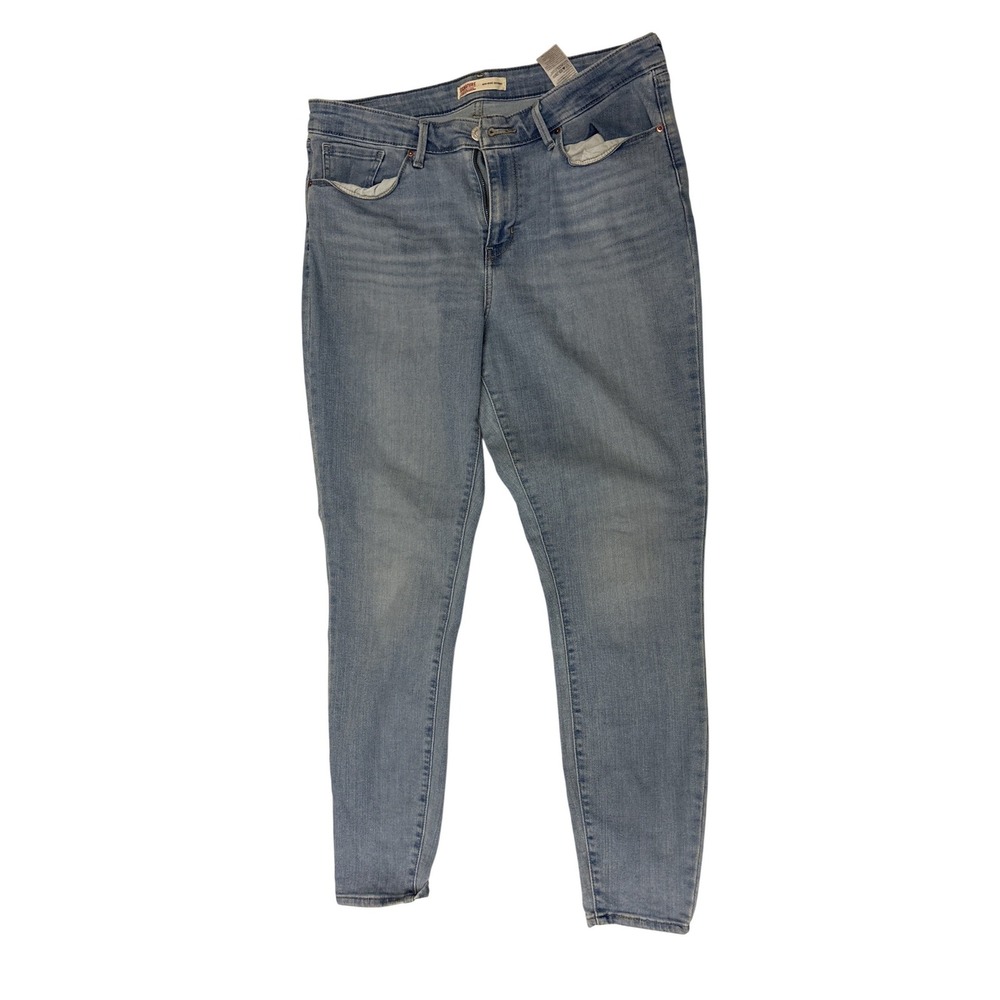 Signature by Levi Strauss Womens Mid Rise Skinny Jeans Light Wash Blue W33 L32